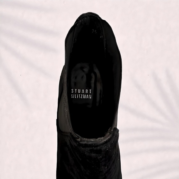 Stuart Weitzman Black Suede Chelsea Ankle Booties - Picture 8 of 9